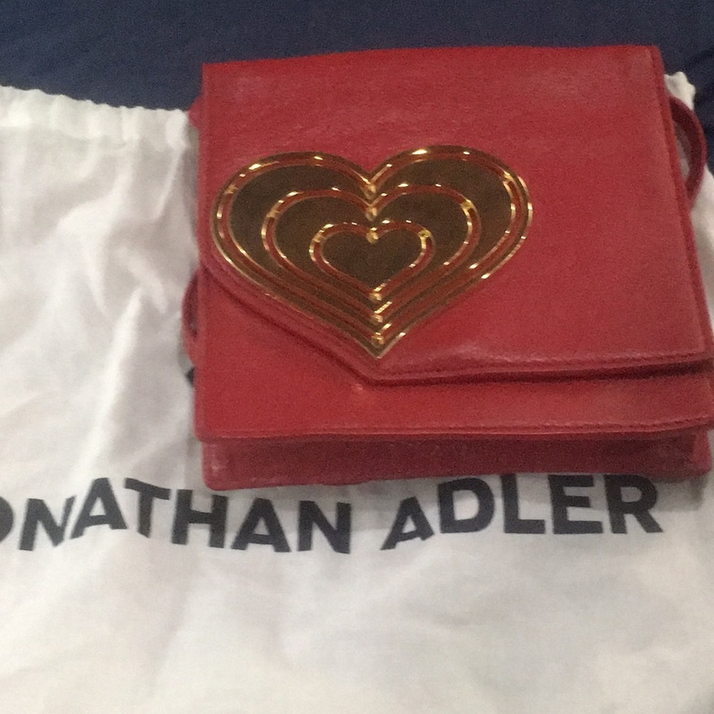 Cute little red Jonathan Adler shoulder bag